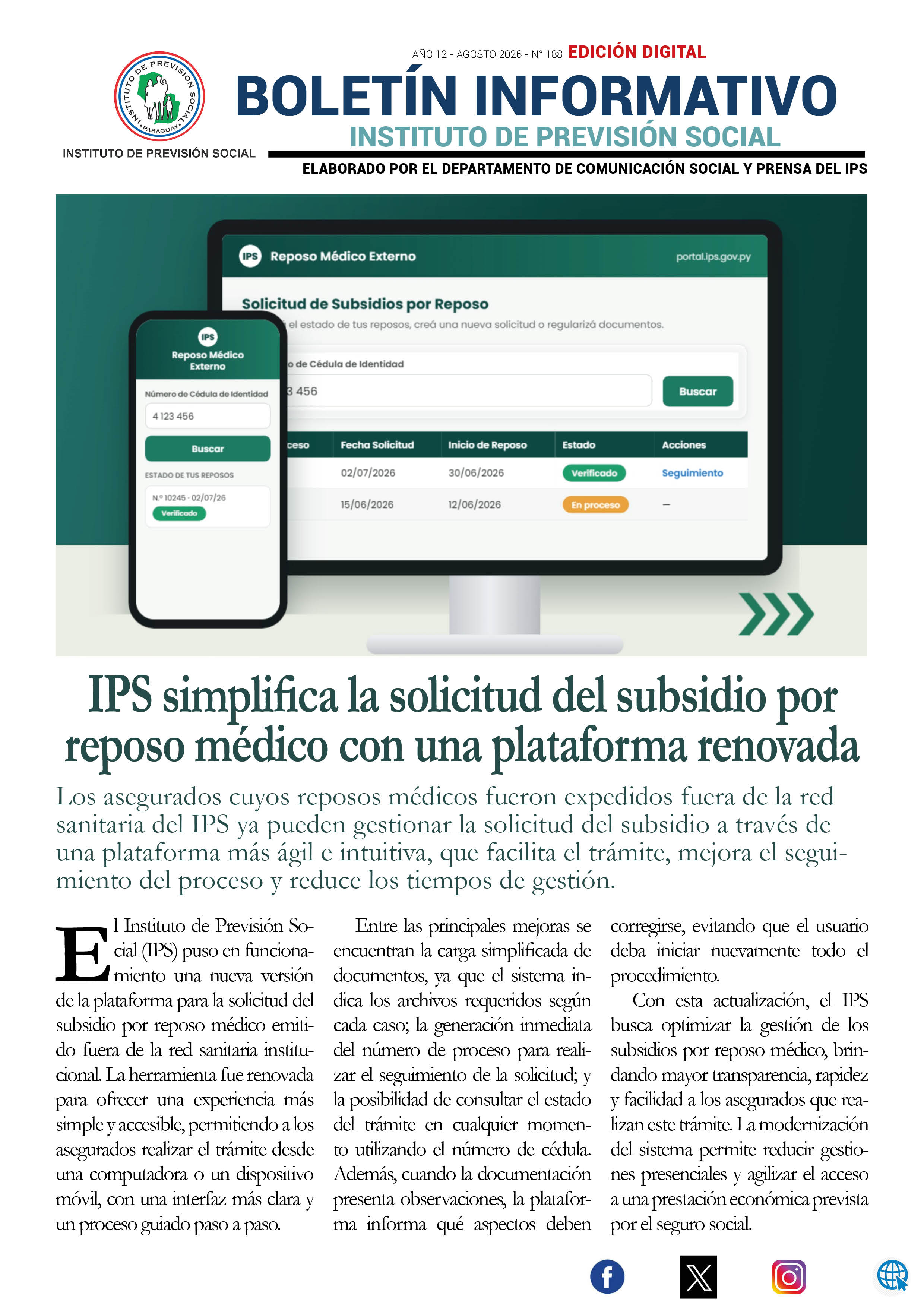 Boletín digital N° 188