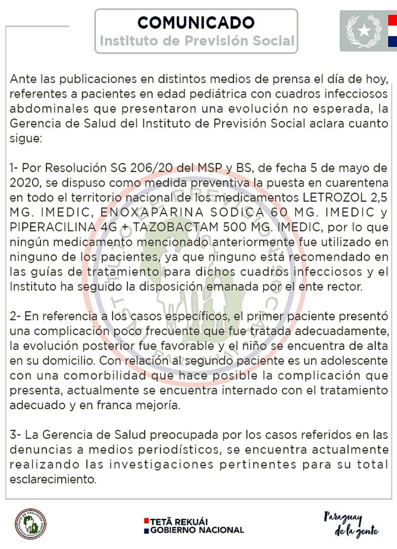 La Gerencia de Salud comunica sobre las publicaciones de medios periodÃ­sticos