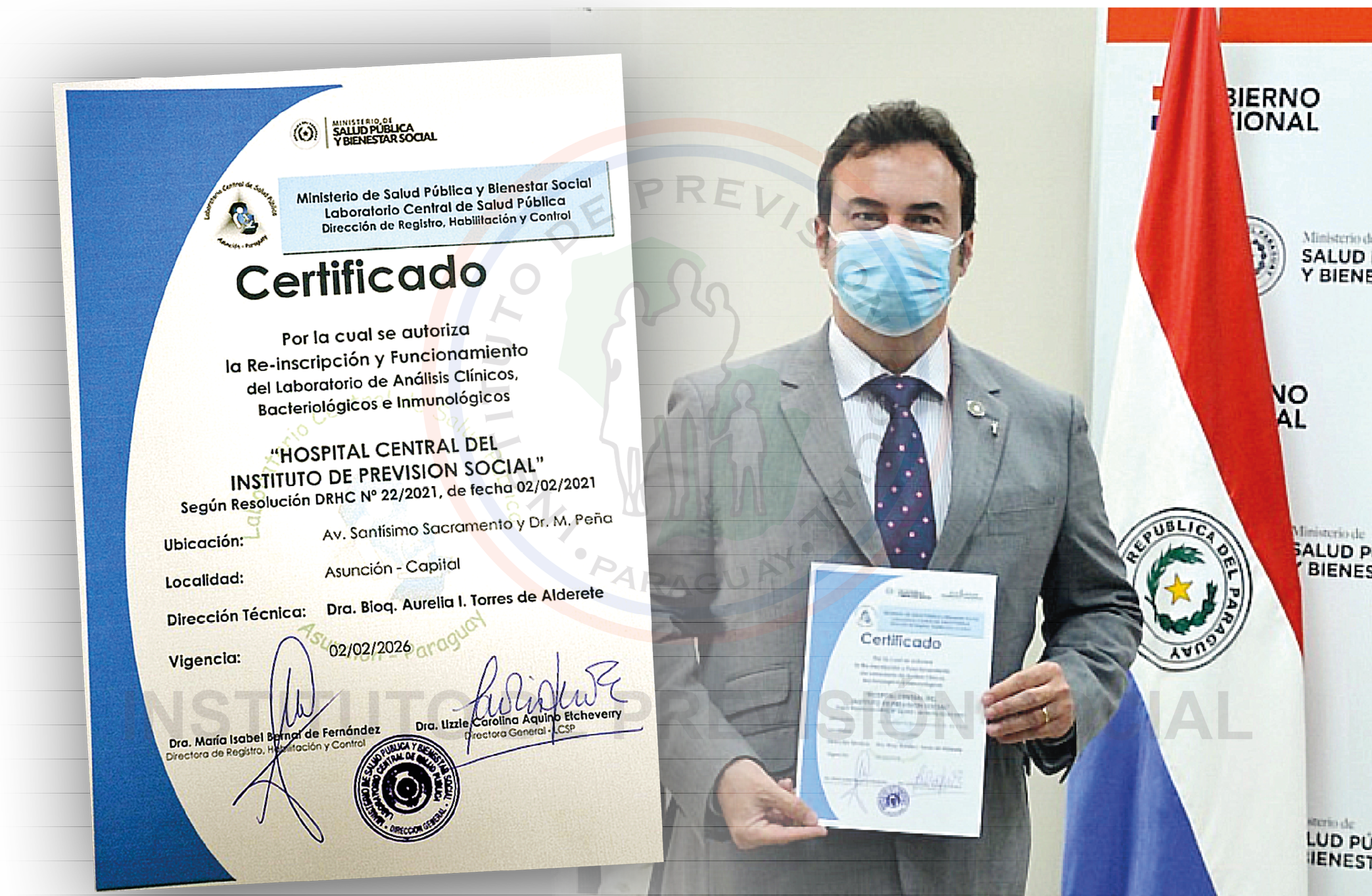 Laboratorio del Hospital Central del IPS obtiene certificación del MSPyBS