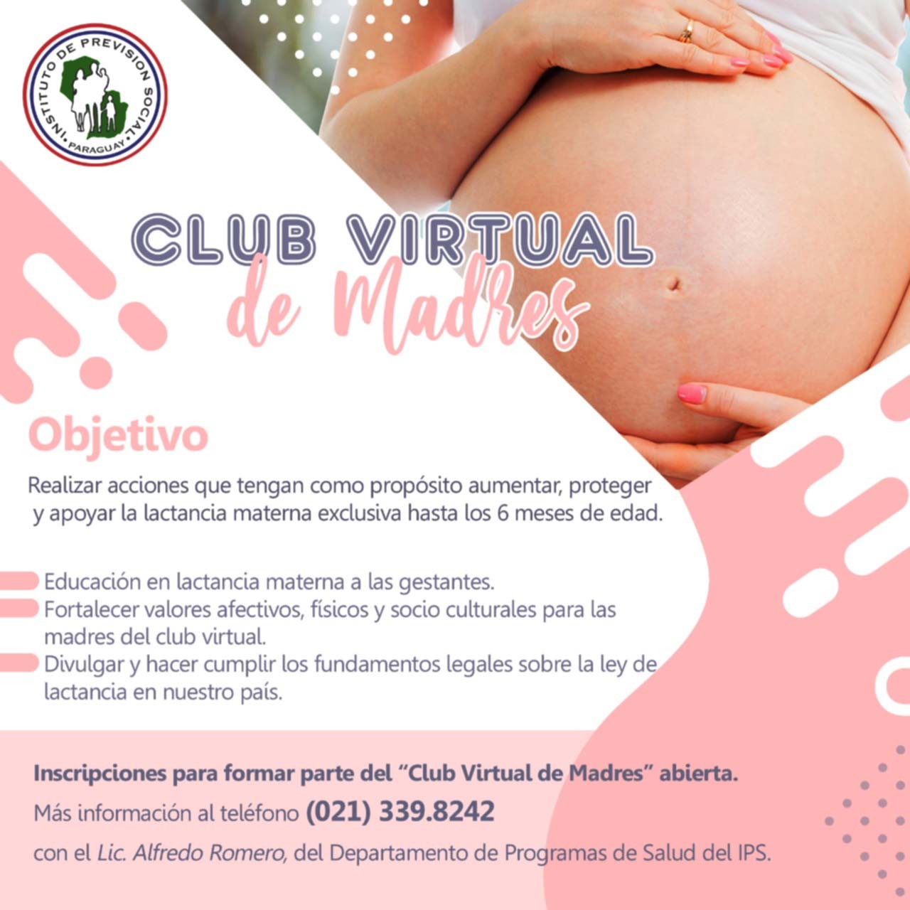 “Club virtual de Madres” del IPS educa en Lactancia materna