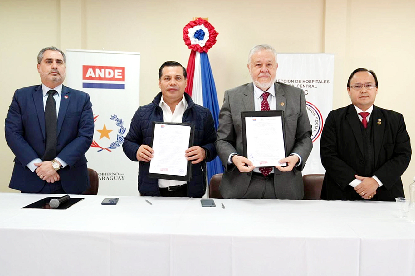 IPS y ANDE firman convenio para instalación de puesto sanitario anexo en el Complejo Boggiani