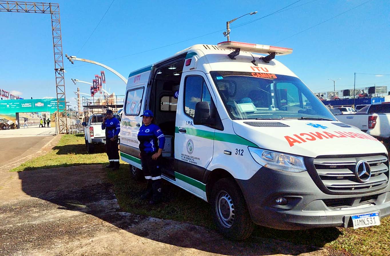 Centro de Regulación Médica y Gestión de Ambulancias del IPS presente en el Campeonato mundial de Rally