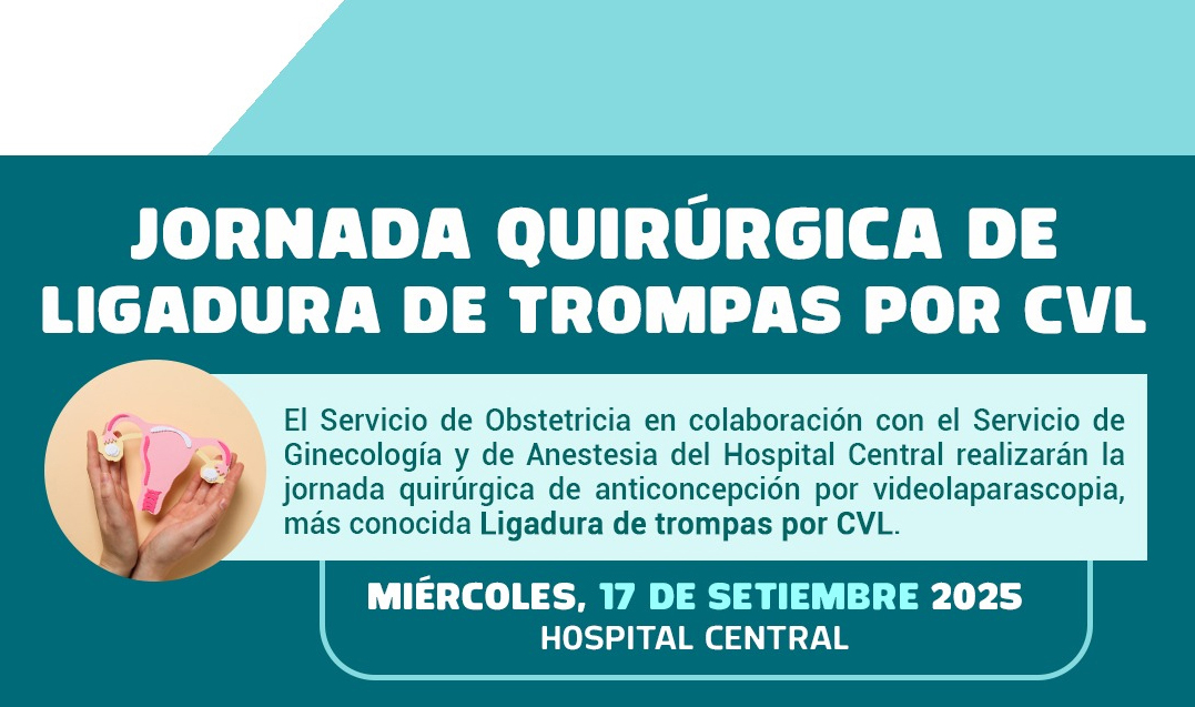 En setiembre se desarrollará nueva jornada quirúrgica de anticoncepción en el Hospital Central