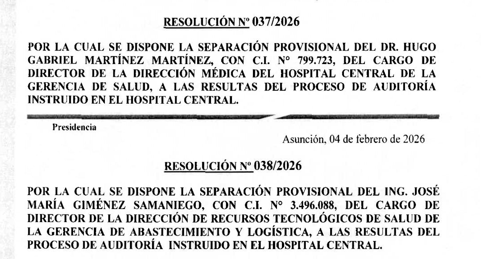 Presidente de IPS anuncia primeras medidas en relación a la investigación del caso del trabajador fallecido