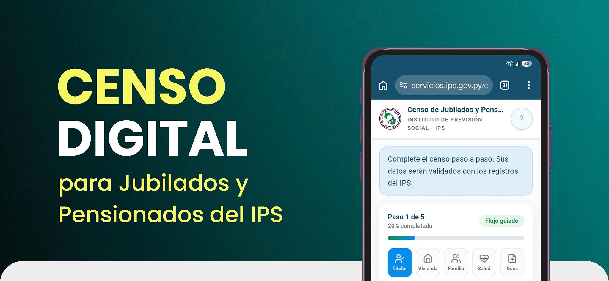 IPS inicia este lunes el Censo Digital de Actualización de Datos de jubilados y pensionados