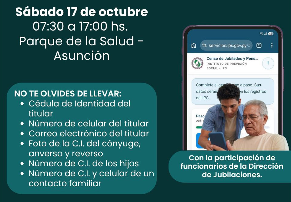 IPS realizará jornada especial para acompañar a jubilados y pensionados en la actualización de sus datos