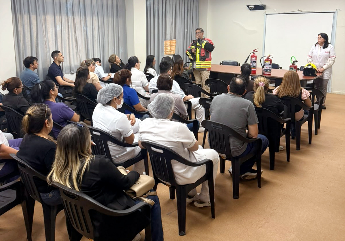 IPS refuerza la preparación del personal del Hospital Central ante situaciones de incendio